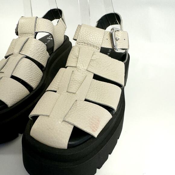 Miista Cream and Black Chunky Platform Sandals - Picture 5 of 14